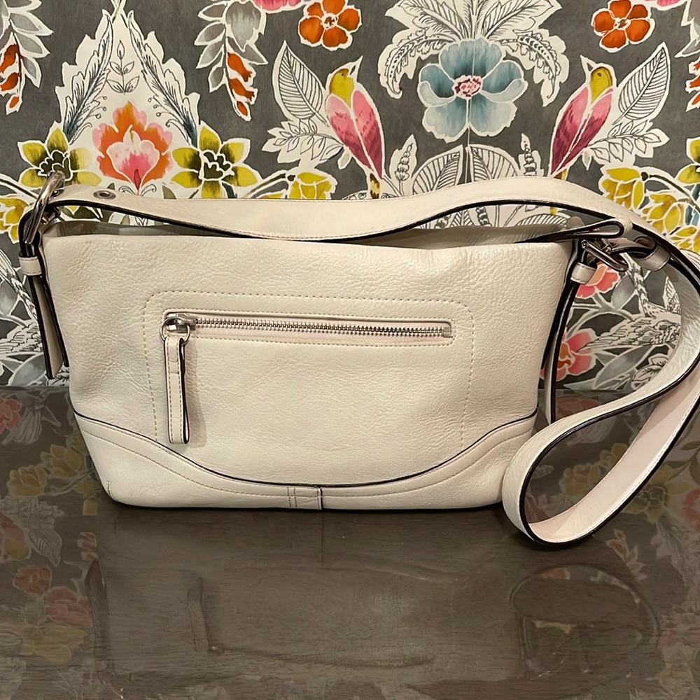 Coach Pebbled Leather Handbag with Shoulder Strap